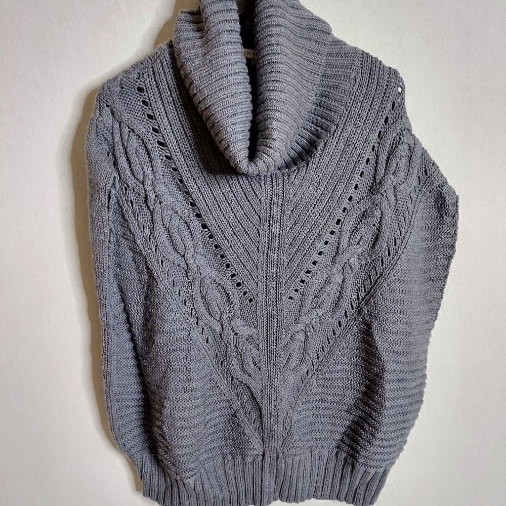 Trina Turk Amarisa Merino wool mixed stitch cable knit sweater